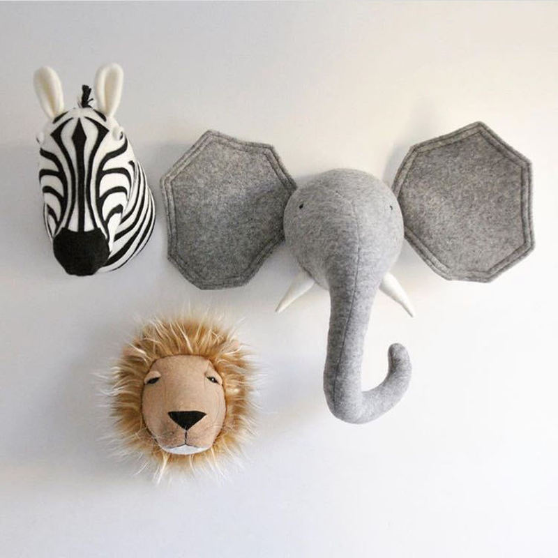 Kids Toys Elephant - Cebra/Elefante/Jirafa 3D cabeza de Animal montaje