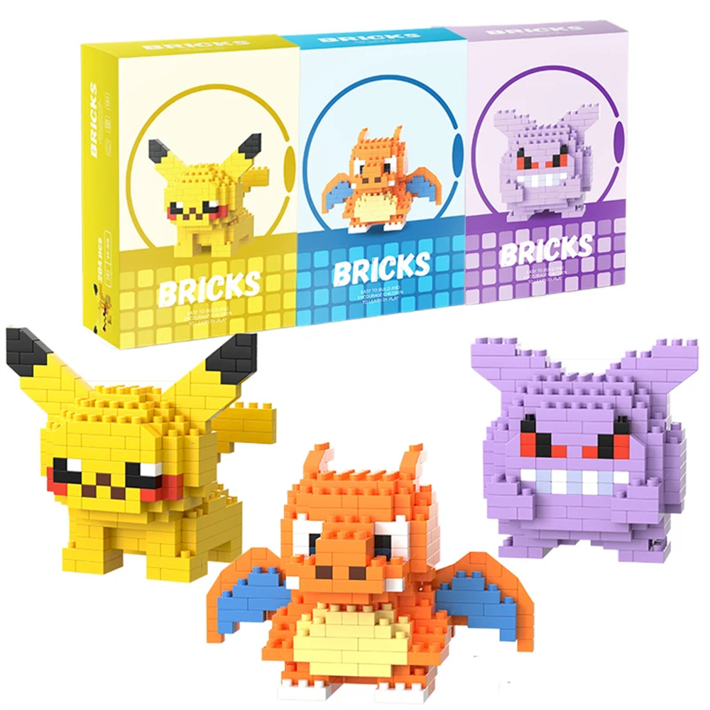 Kids Toys Blocks - Bloques de Construcción Micro de Pokemon,