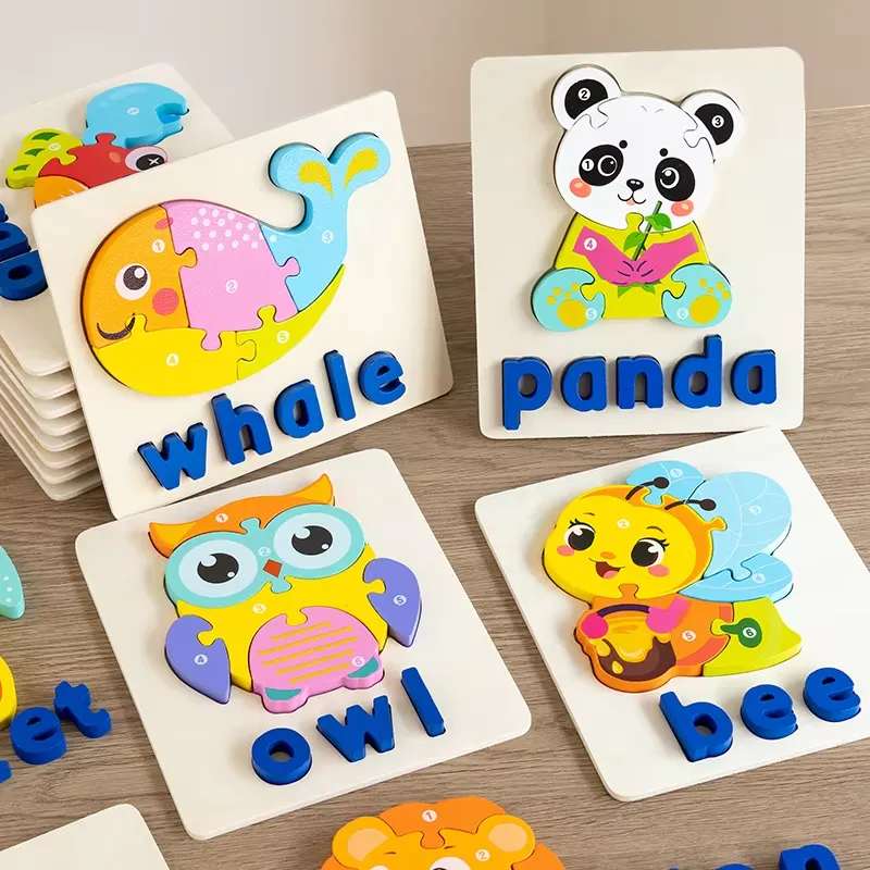 Kids Toys Blocks - Rompecabezas 3D de Animales, Juego de