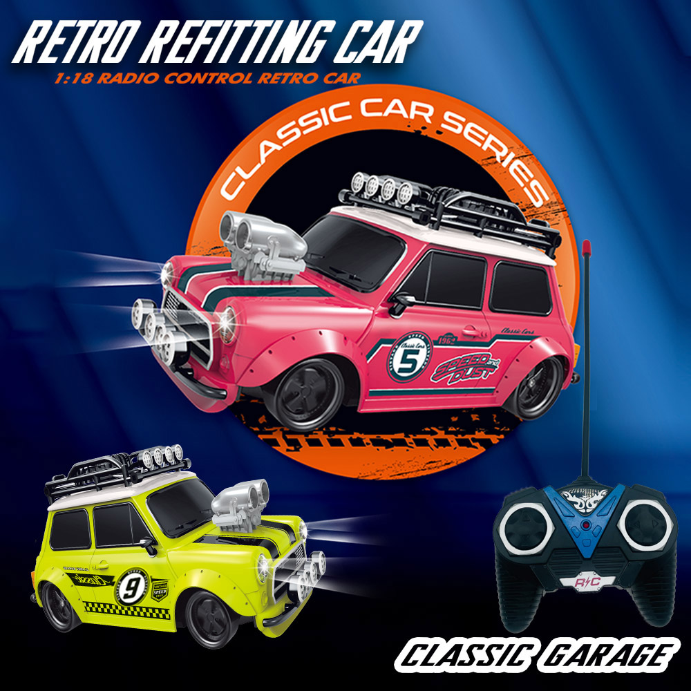 Kids Toys Channel - Coche MINI Retro 1:18 con Control