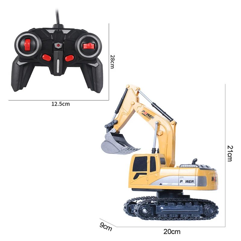 Kids Toys Channel - Excavadora RC 2.4Ghz 6 Canales 1:24,