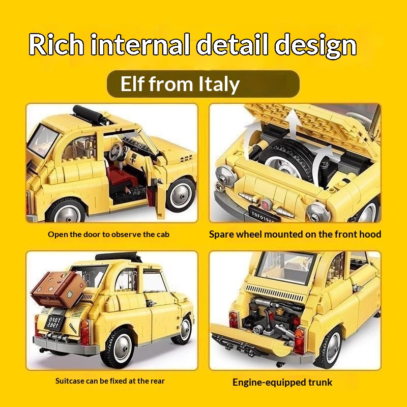 Kids Toys Under 500 - Compatible con Lego 10271 Fiat 500,