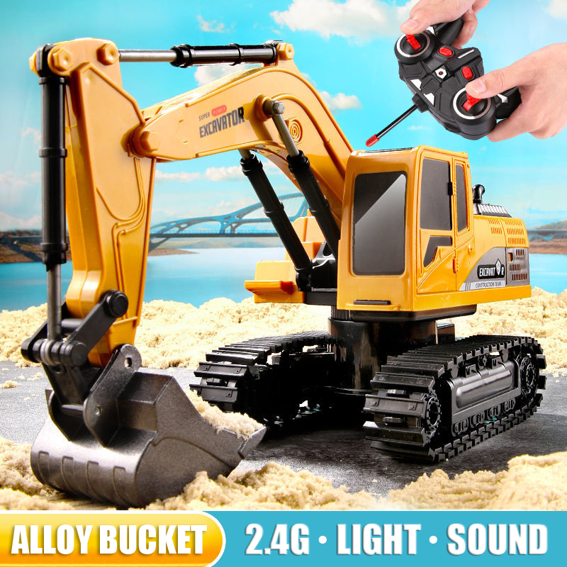 Kids Toys Channel - Excavadora RC de 2,4 Ghz, 6