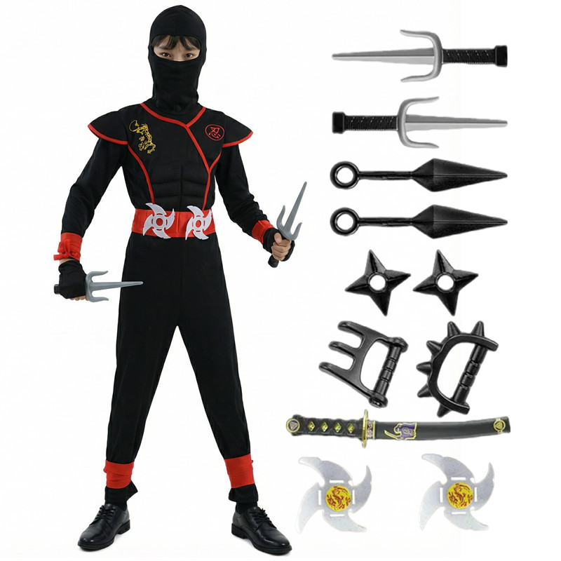 Disfraz de Ninja negro y azul  - Kids Toys Japan reseña y precio