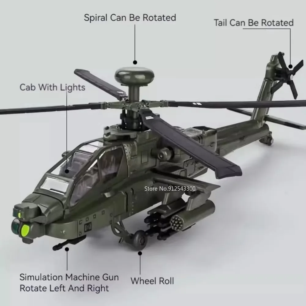 Modelo de avión AH-64 a escala - Kids Toys Vehicle reseña y precio