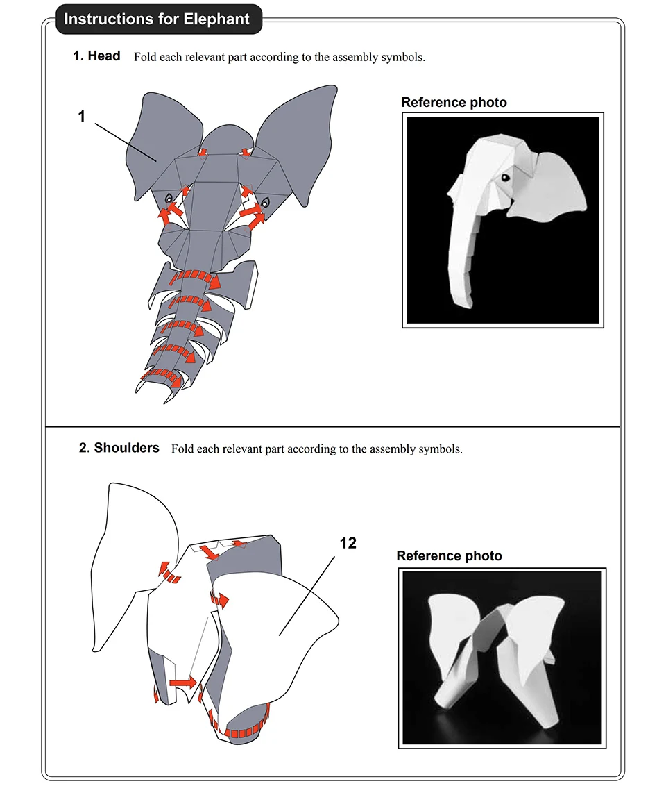 Elefante africano Origami arte - Kids Toys Elephant reseña y precio